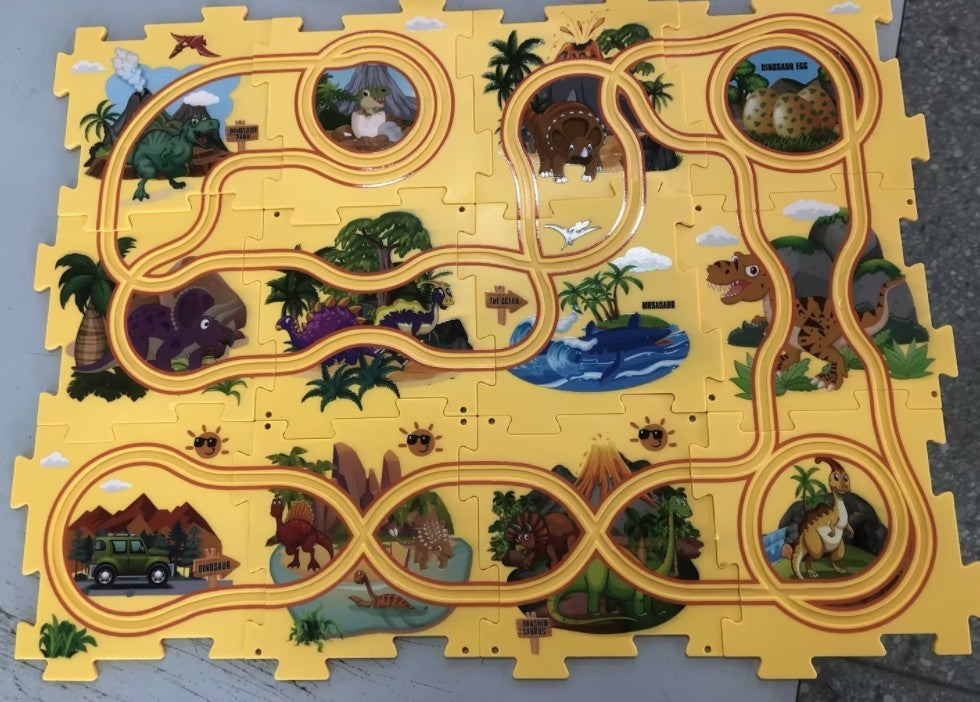 Kids DIY Electric Train Track Puzzle Toy Set
