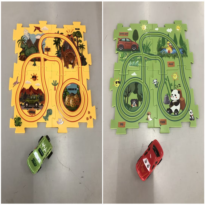 Kids DIY Electric Train Track Puzzle Toy Set