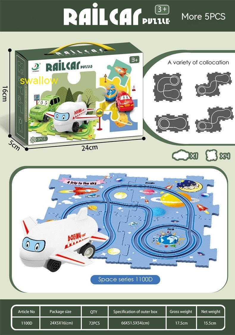 Kids DIY Electric Train Track Puzzle Toy Set