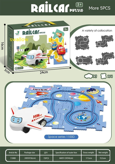 Kids DIY Electric Train Track Puzzle Toy Set
