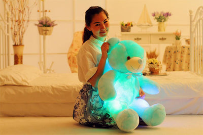 LED Light Up Teddy Bear Plush Toy Colorful Gift