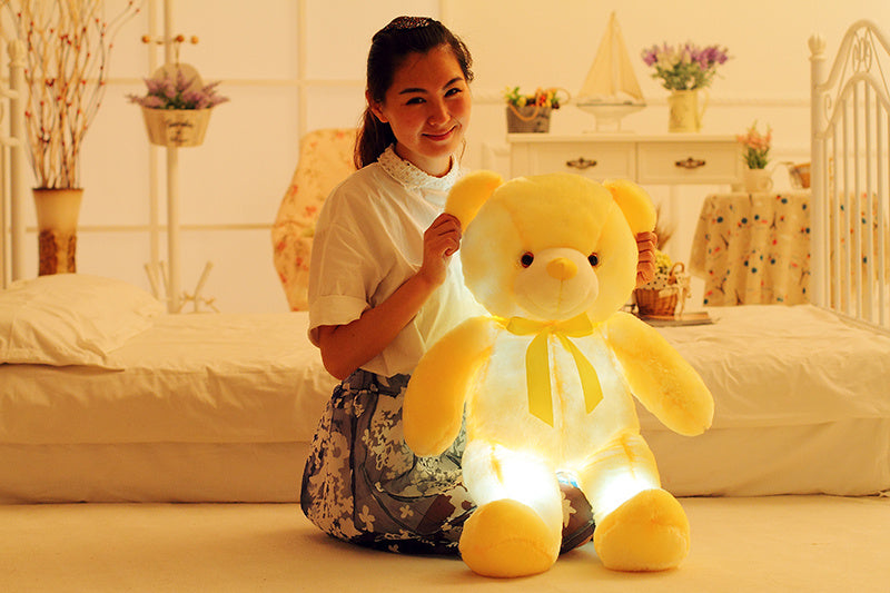 LED Light Up Teddy Bear Plush Toy Colorful Gift