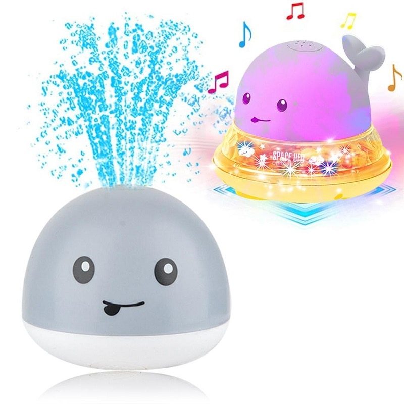 Electric Baby Bath Whale Toy with Water Spray