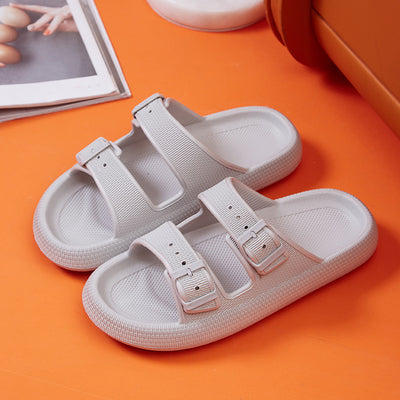 Women’s Platform Summer Slippers with Buckle Sandals
