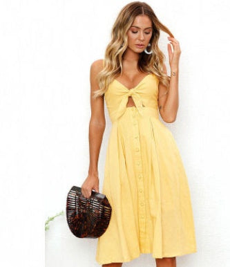 Women’s Summer Sleeveless Backless Party Dress