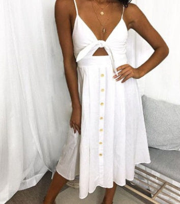 Women’s Summer Sleeveless Backless Party Dress