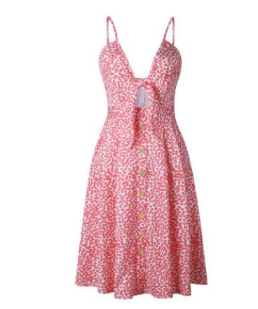 Women’s Summer Sleeveless Backless Party Dress