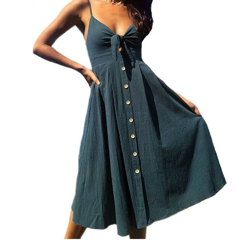 Women’s Summer Sleeveless Backless Party Dress