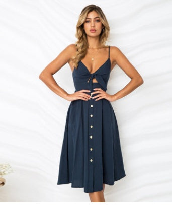 Women’s Summer Sleeveless Backless Party Dress