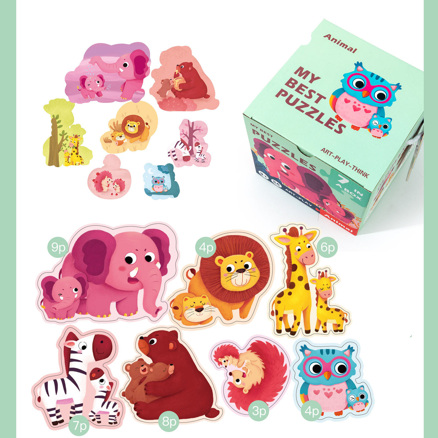 Advanced Educational Big Piece Puzzle Wooden Toys For Babies And Toddlers Enlightenment And Logical Thinking