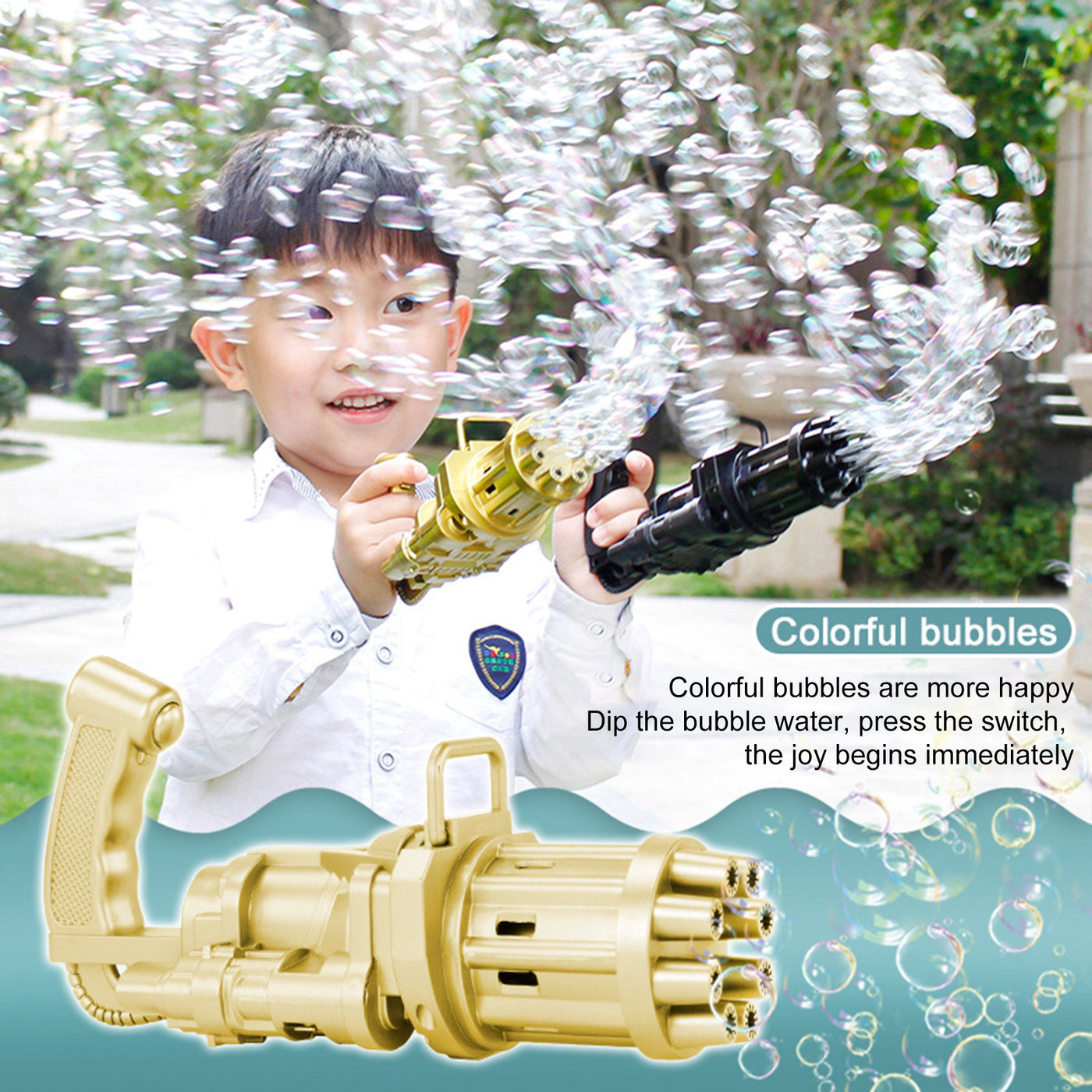 Kids Bubble Gun Bath Toy Fun Plastic Machine Toy