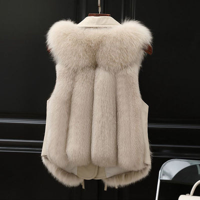 Women’s Faux Fur Vest Short Winter Warm Jacket