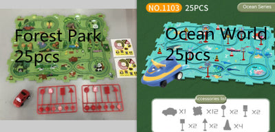 Kids DIY Electric Train Track Puzzle Toy Set