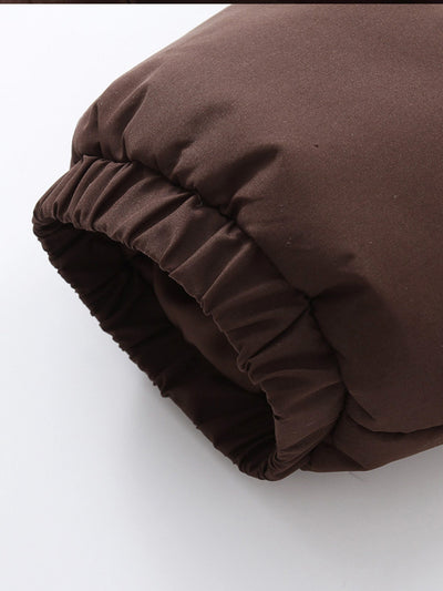 Women’s Winter Hooded Short Coat with Zipper Jacket