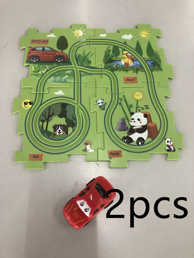 Kids DIY Electric Train Track Puzzle Toy Set