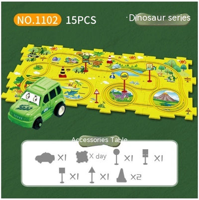 Kids DIY Electric Train Track Puzzle Toy Set