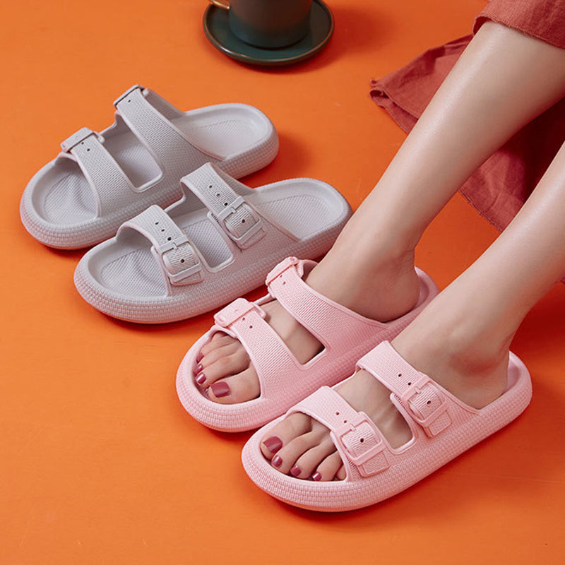 Women’s Platform Summer Slippers with Buckle Sandals
