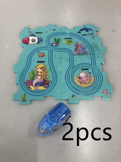 Kids DIY Electric Train Track Puzzle Toy Set
