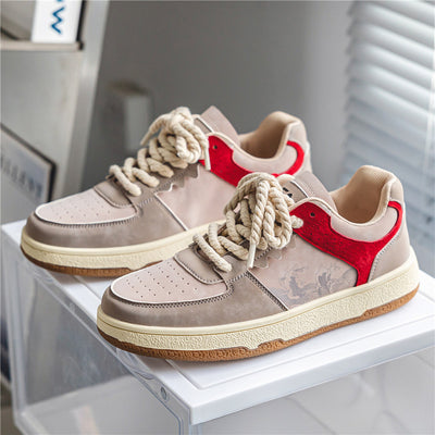 Men’s Casual Lace-Up Sneakers Soft Sole Walking Shoes