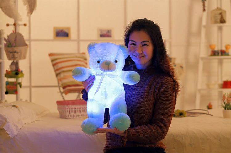 LED Light Up Teddy Bear Plush Toy Colorful Gift