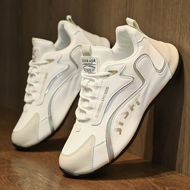 Men’s Colorblock Lace-Up Sneakers Running Sports Shoes