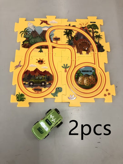 Kids DIY Electric Train Track Puzzle Toy Set