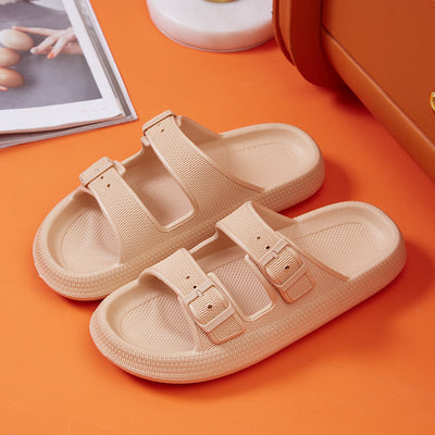 Women’s Platform Summer Slippers with Buckle Sandals
