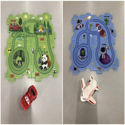 Kids DIY Electric Train Track Puzzle Toy Set