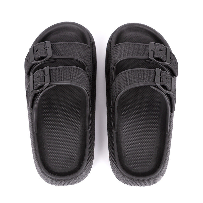 Women’s Platform Summer Slippers with Buckle Sandals