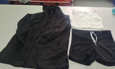 3PCS Women’s Pajama Set Crop Top & Drawstring Shorts