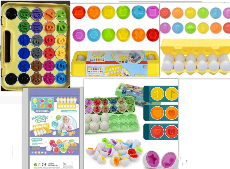 Montessori Egg Shape Matching Educational Toy for Kids