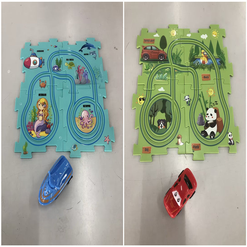 Kids DIY Electric Train Track Puzzle Toy Set