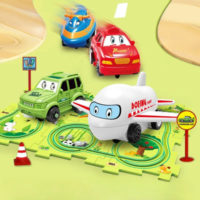 Kids DIY Electric Train Track Puzzle Toy Set