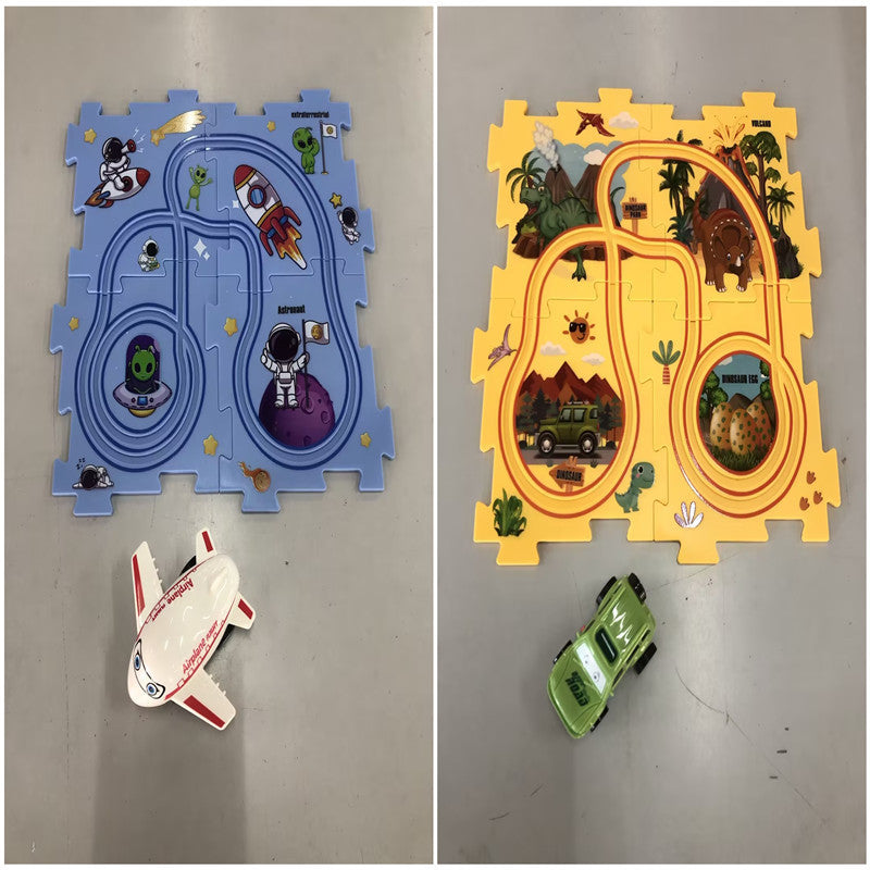 Kids DIY Electric Train Track Puzzle Toy Set