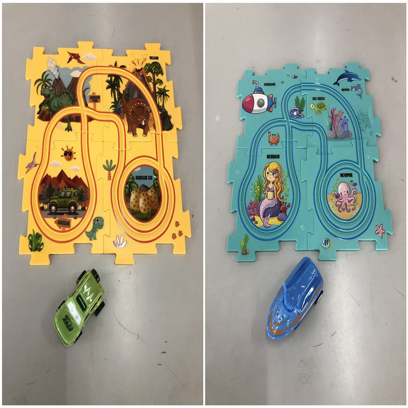 Kids DIY Electric Train Track Puzzle Toy Set
