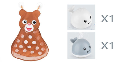 Electric Baby Bath Whale Toy with Water Spray