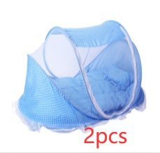 Foldable Baby Bed with Pillow & Mosquito Net Set