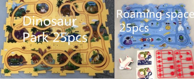 Kids DIY Electric Train Track Puzzle Toy Set