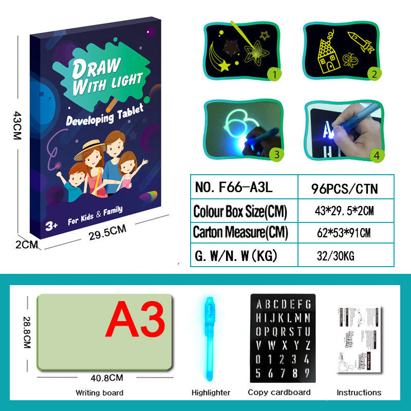 3D Magic Drawing Pad Educational Light Up Board