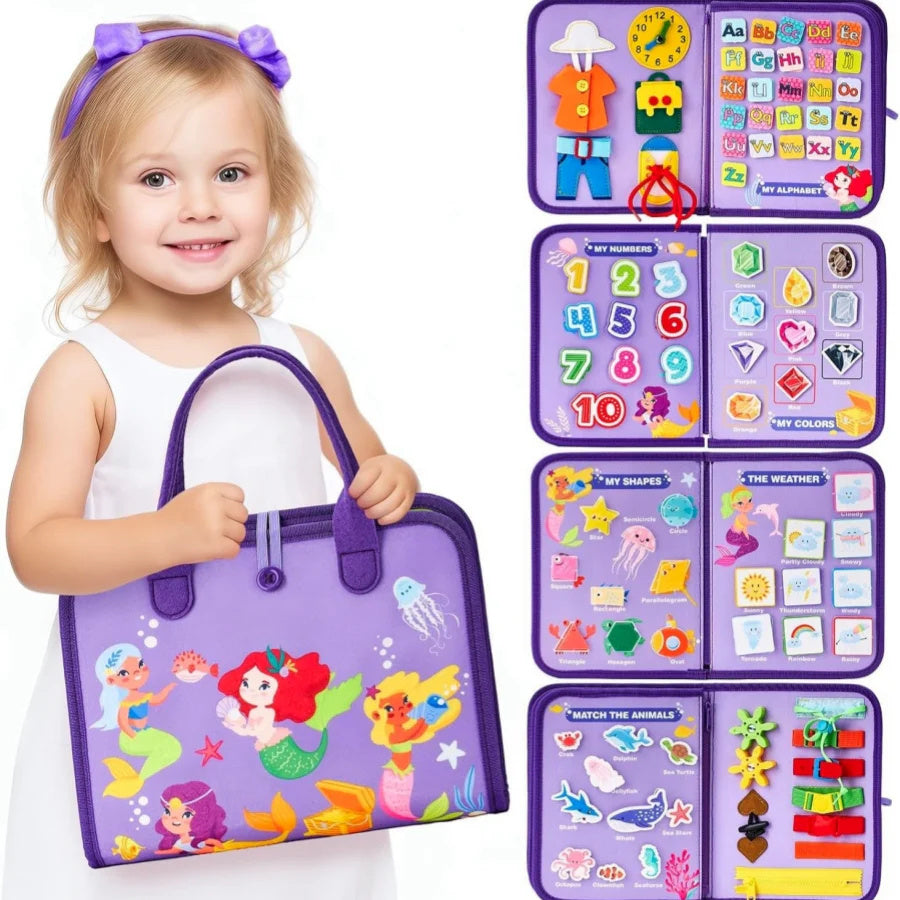 Busy Book Learning Toy for Toddlers & Preschool Kids