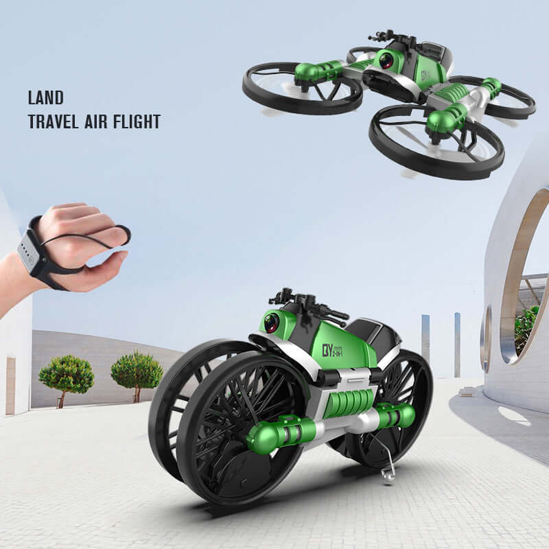 WiFi FPV 2-in-1 RC Drone Motorcycle with Camera