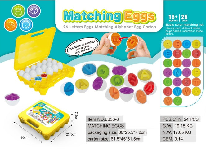 Montessori Egg Shape Matching Educational Toy for Kids