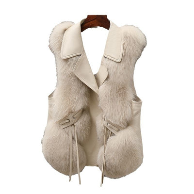 Women’s Faux Fur Vest Short Winter Warm Jacket