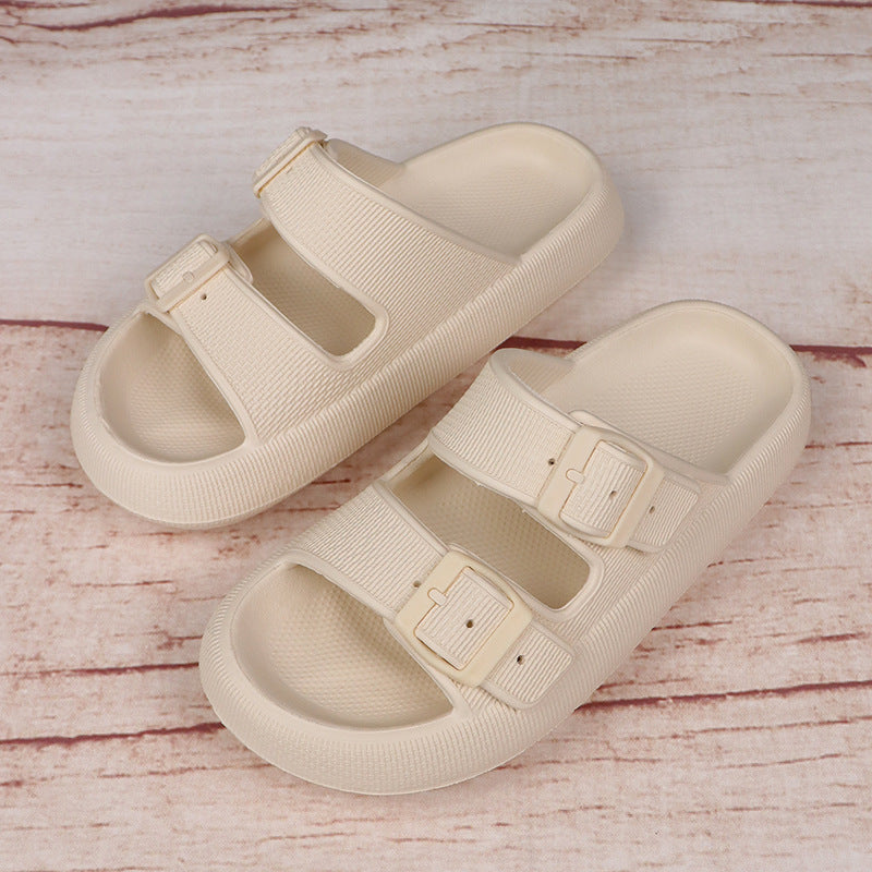 Women’s Platform Summer Slippers with Buckle Sandals