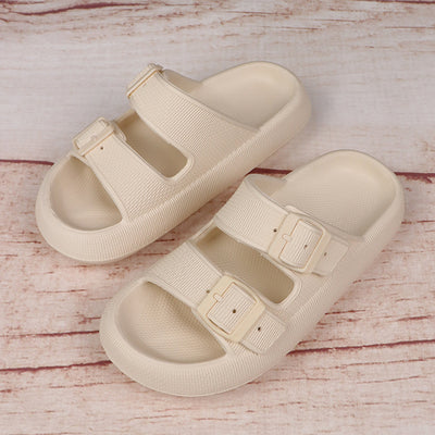 Women’s Platform Summer Slippers with Buckle Sandals