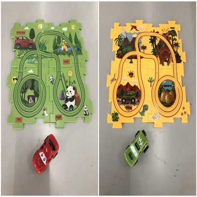 Kids DIY Electric Train Track Puzzle Toy Set