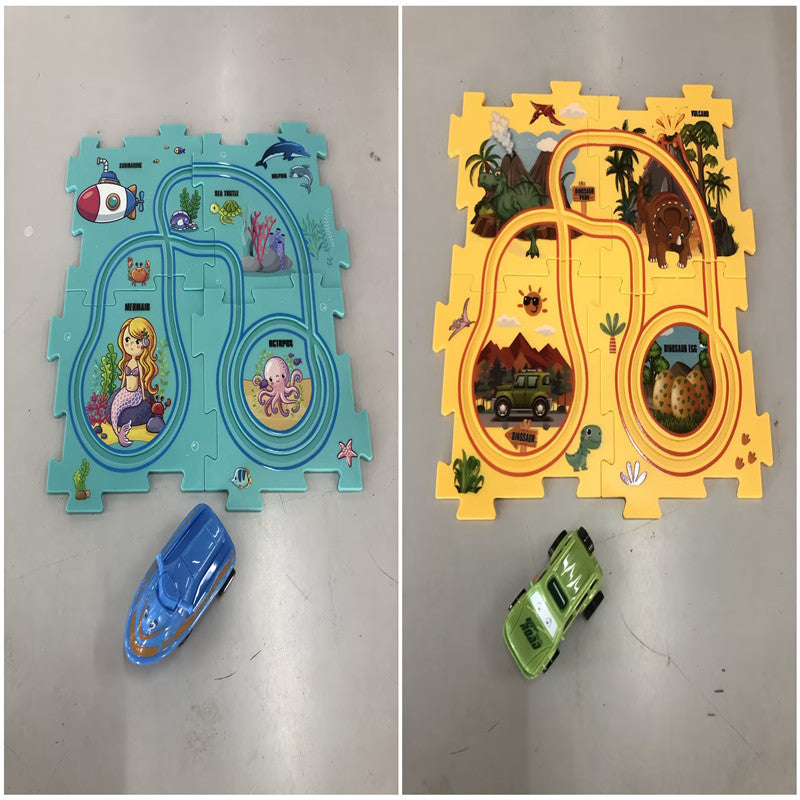 Kids DIY Electric Train Track Puzzle Toy Set