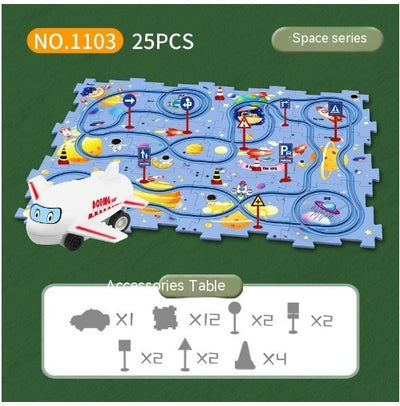 Kids DIY Electric Train Track Puzzle Toy Set