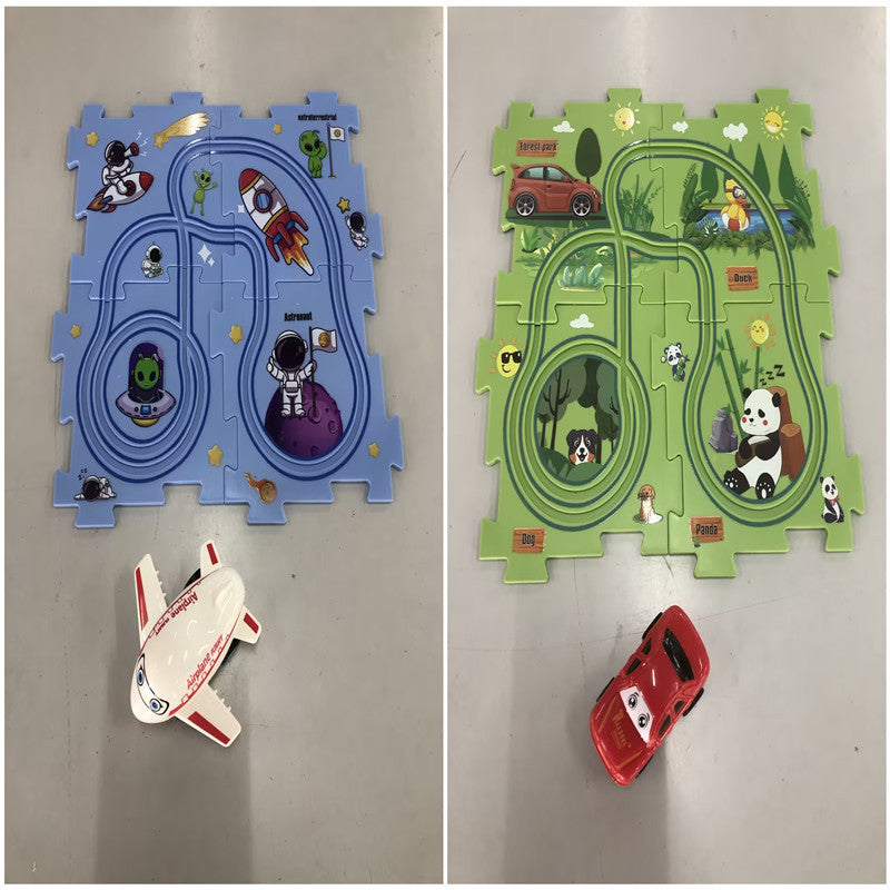 Kids DIY Electric Train Track Puzzle Toy Set
