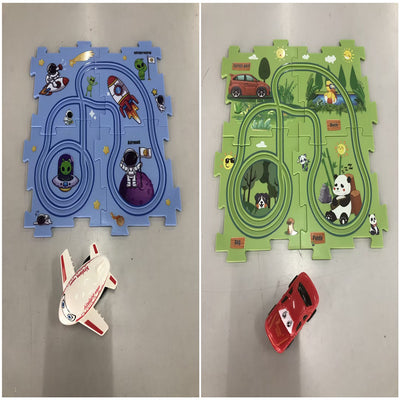 Kids DIY Electric Train Track Puzzle Toy Set